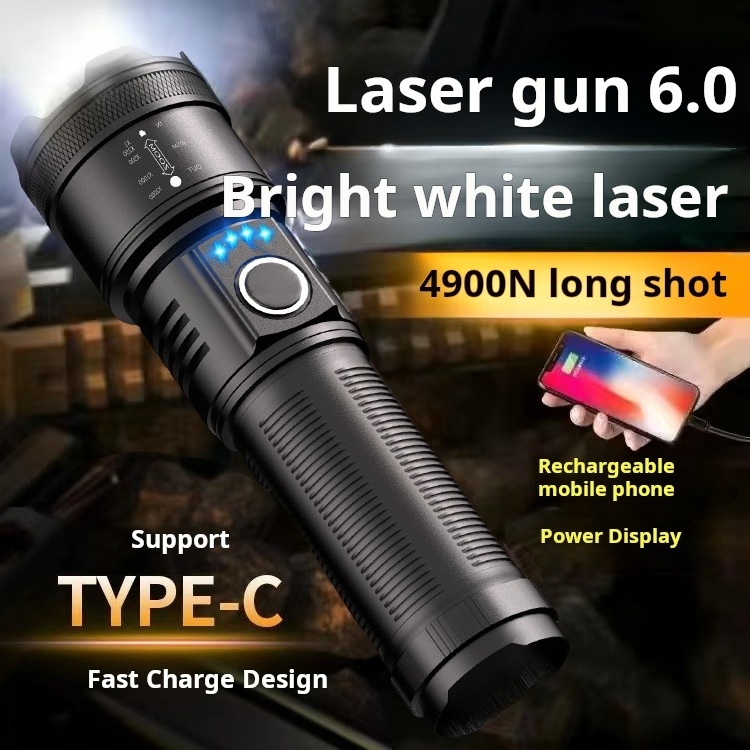 Flashlight Wholesale Outdoor Rechargeable Led Spotlight Multi Function Lighting Emergency Flashlight