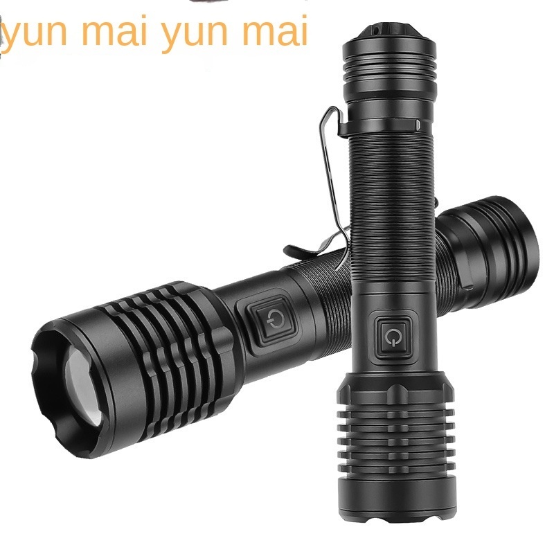 New Xhp50 Strong Zoom Light Type C Rechargeable Multi Function Flashlight With Pen Clip