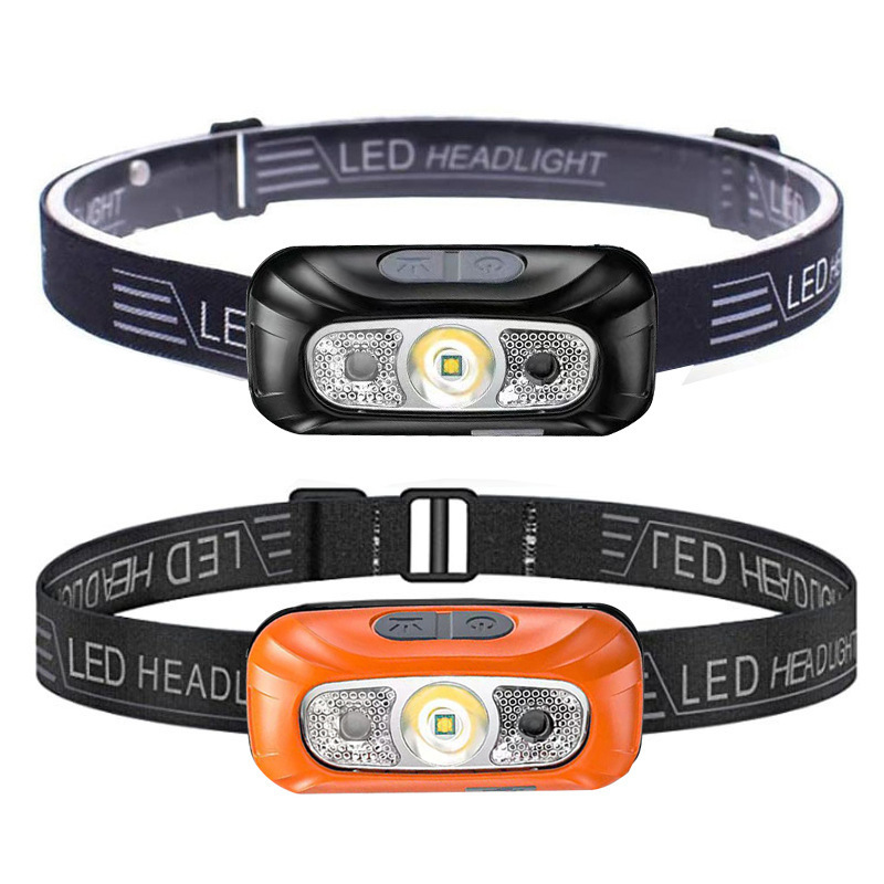 Ultra Bright Rechargeable Battery Outdoor Flashlight Headlight 90 Degree Angle Led Headlamp