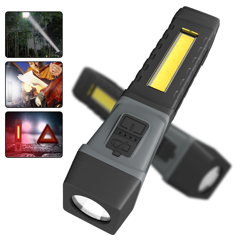 Pen Clip Rotatable Tail Strong Flashlight Work Light With Magnet Powerful Rechargeable Flashlights