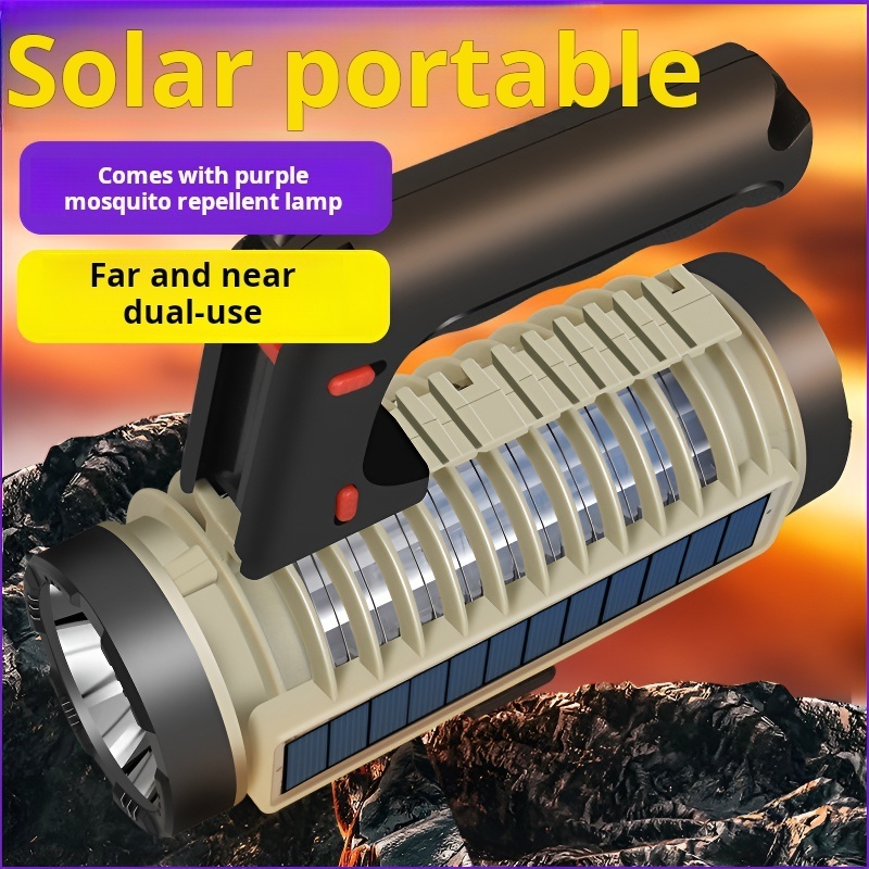 New Multifunctional Solar Portable Lamp Usb Rechargeable Mosquito Killer Flashlight