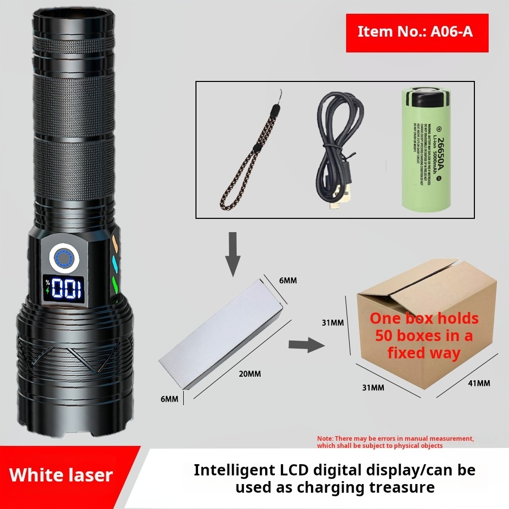 New Outdoor Lighting Laser Usb Rechargeable Strong Light Led Intrinsically Safe Flashlight