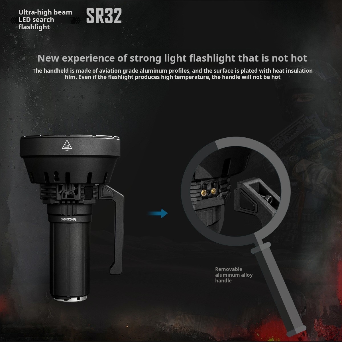 Sr32 Torch 120000 Lumens Outdoor Camping Lamp Spotlight Strong Light Led Flashlight