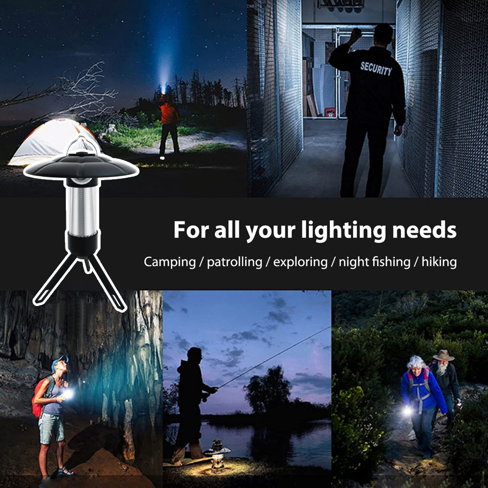 Outdoor Retro Lamp Flashlight With Magnet For Camping Torch Led Light Stand With Tripod