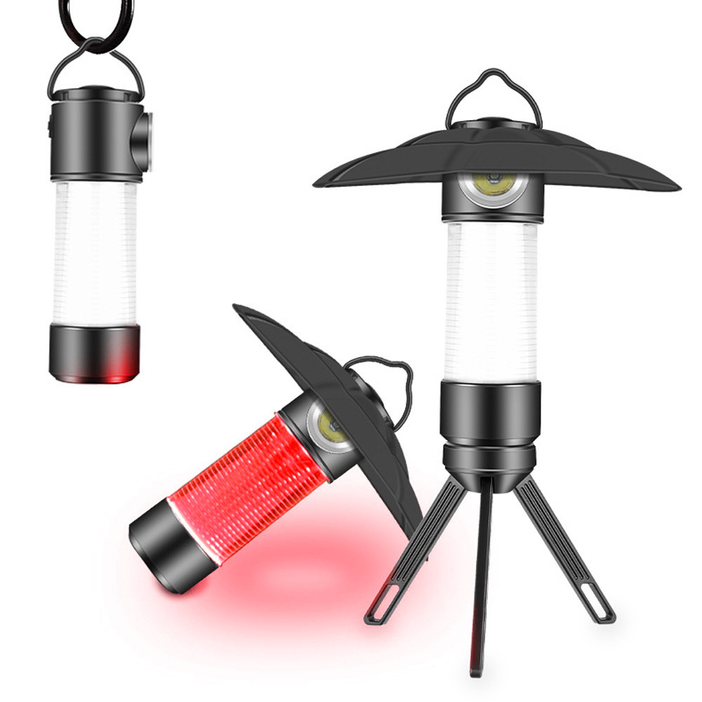 Outdoor Retro Lamp Flashlight With Magnet For Camping Torch Led Light Stand With Tripod