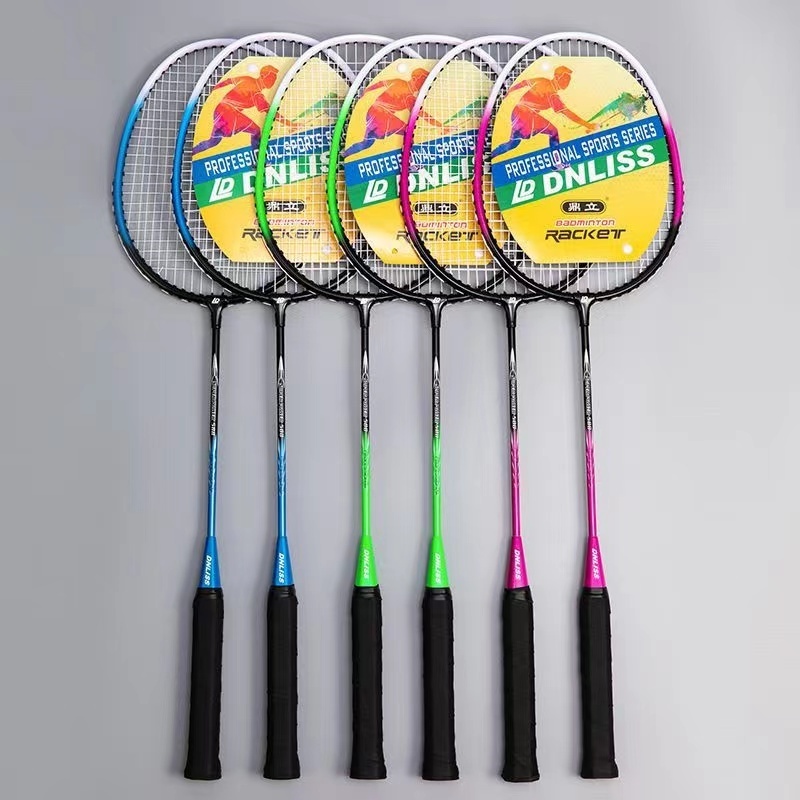 wholesale New style different colors customized logo high quality full carbon graphite badminton racket racquet