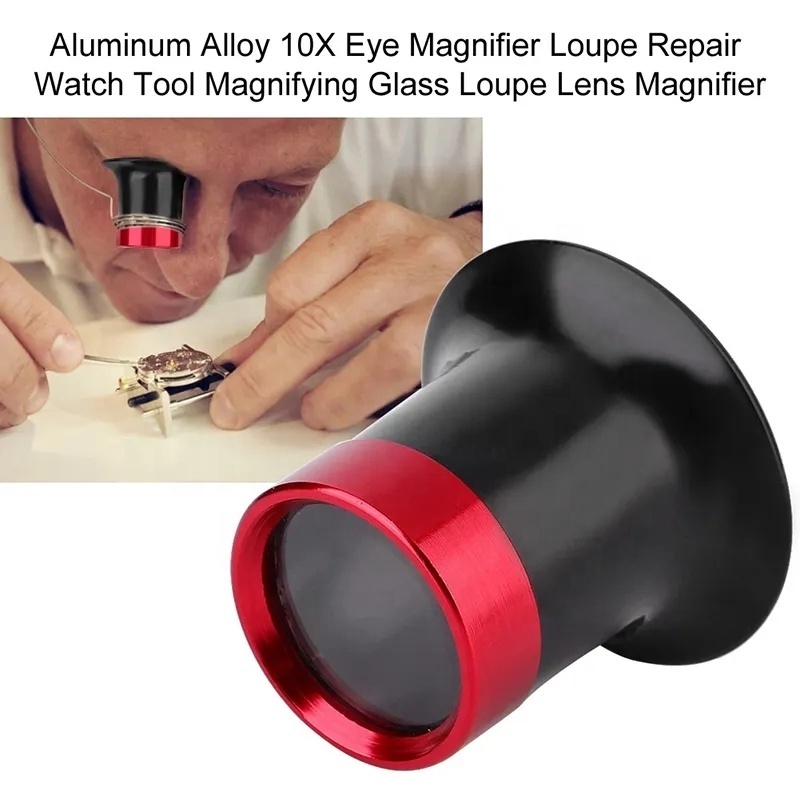 Portable Monocular Magnifier 5X/10X/15X/20X Magnifying Glass Watchmakers Loupe Lens Jeweler Watch Eye Len Repair Tool