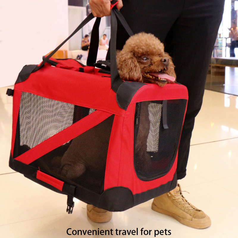 Folding portable pet  dog cage pet backpack kennel outdoor travel cage dog carrier backpack