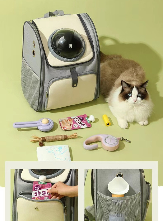 Outdoor Portable Bag Breathable Backpack Large Capacity Cat Cage  Space Capsule Cat Supplies New pet carrier backpack