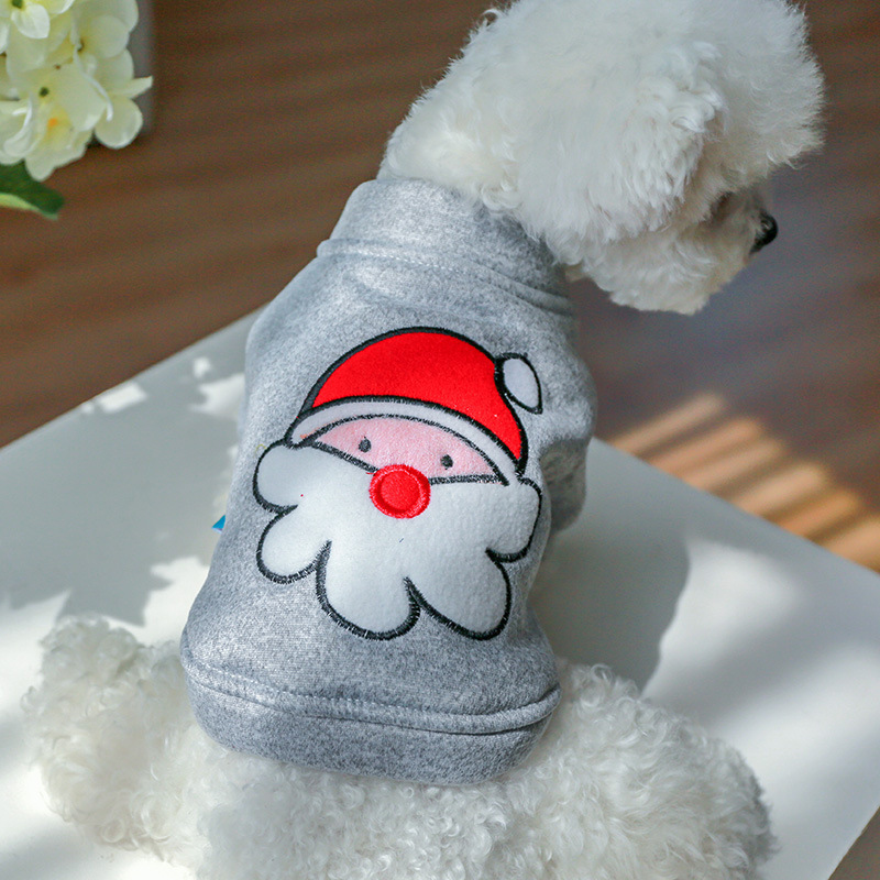 2023 Wholesale Hot Designer Winter Christmas Dress Up Warm Festive Cute Dog Sweater Coat For Puppies