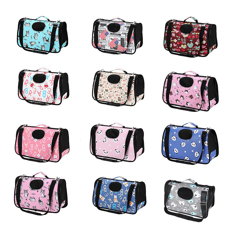 New custom wholesale cat and dog bags, folding handheld one-shoulder cartoon, large, medium, small, pet bags