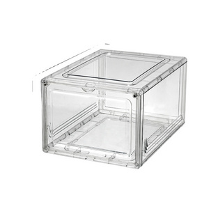 Large Clear Plastic Stackable Shoe Organizer Bins Shoe Organizer Storage Box Acrylic Shoe Storage Organizer Foldable