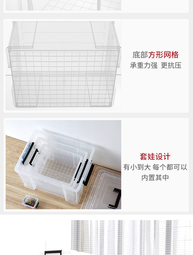 Clear Plastic Storage Container Bin with Latching Lid Stackable Nestable Shoe Box Tote Shoebox Closet Organization School