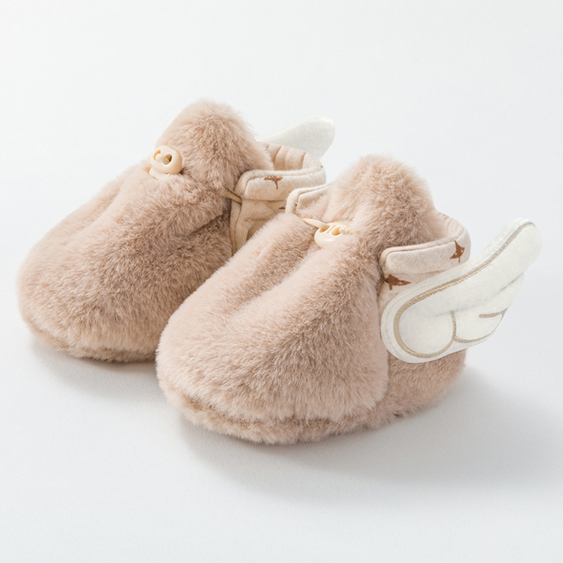 Hot Seller Pure Cotton Baby Wrestling Shoes Soft Warm Baby  Winter Durable Boots Shoes Fake Rabbit Fur Warm Booties