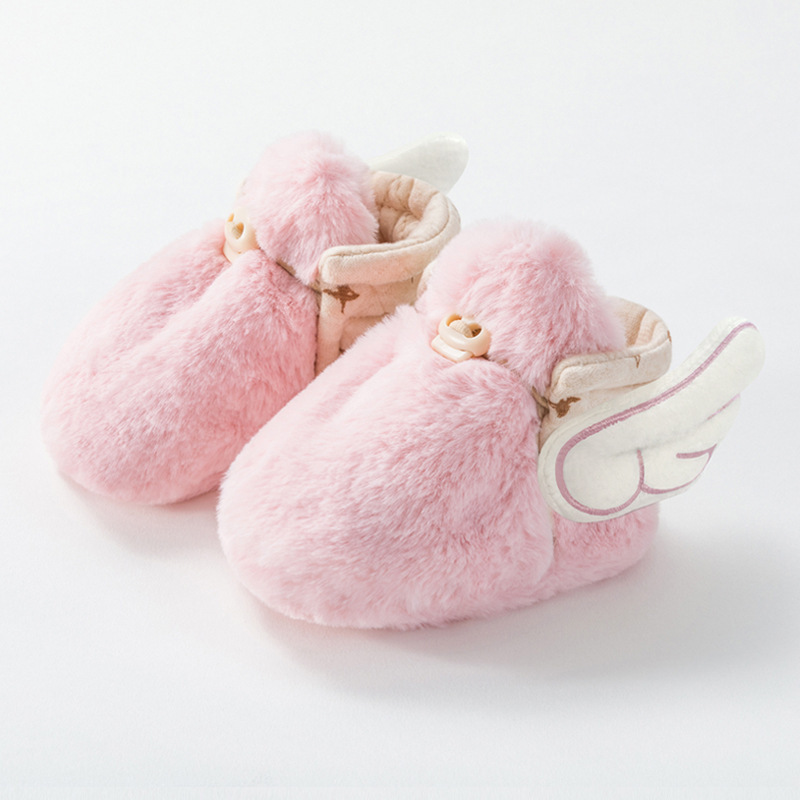 Hot Seller Pure Cotton Baby Wrestling Shoes Soft Warm Baby  Winter Durable Boots Shoes Fake Rabbit Fur Warm Booties