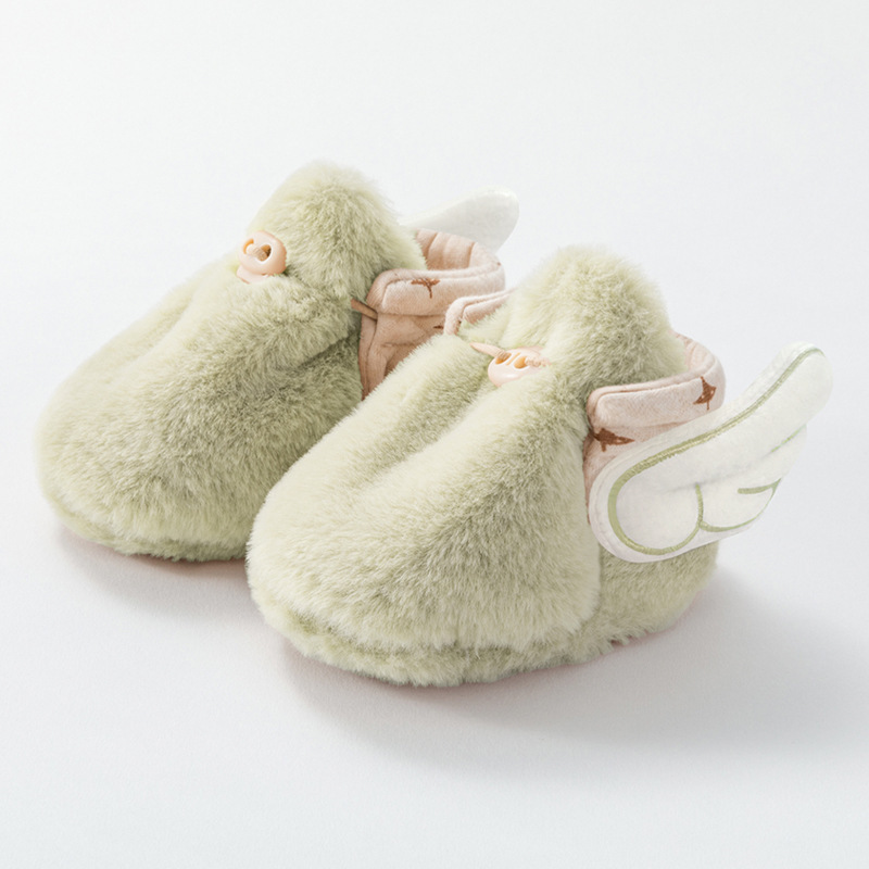 Hot Seller Pure Cotton Baby Wrestling Shoes Soft Warm Baby  Winter Durable Boots Shoes Fake Rabbit Fur Warm Booties