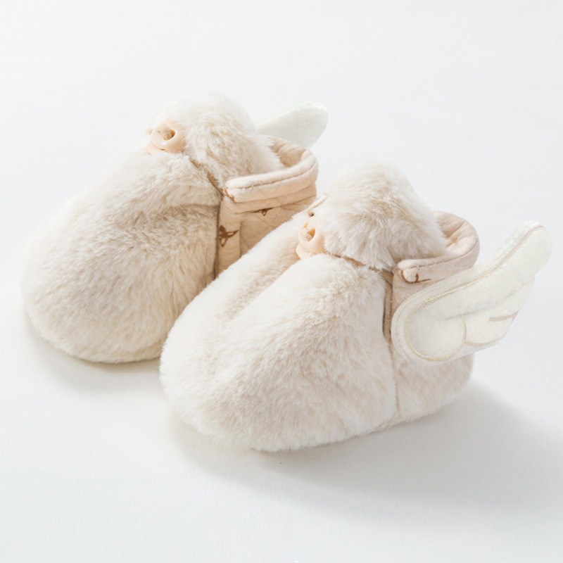 Hot Seller Pure Cotton Baby Wrestling Shoes Soft Warm Baby  Winter Durable Boots Shoes Fake Rabbit Fur Warm Booties