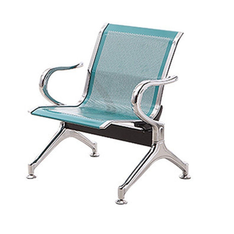 Hospital metal airport waiting chair double Leather seater for sale