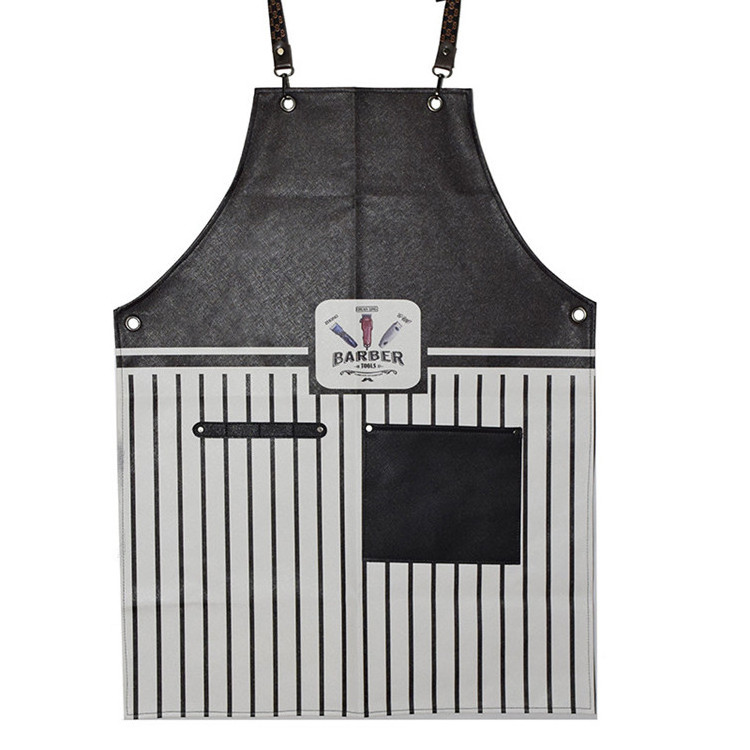 hair salon beauty apron leather barber apron waterproof and fashion beauty salon apron fabric