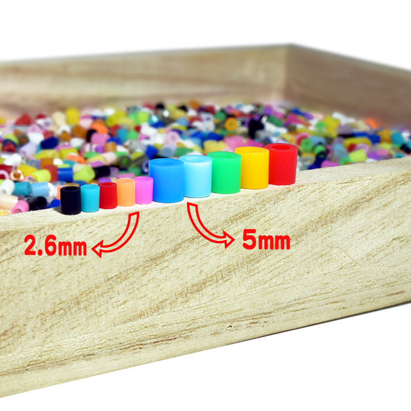 Wholesale New Products DIY Educational Toy Midi Beads Kit 2.6mm 5mm Fuse Beads Fruits Kit With Pattern And Pegboard