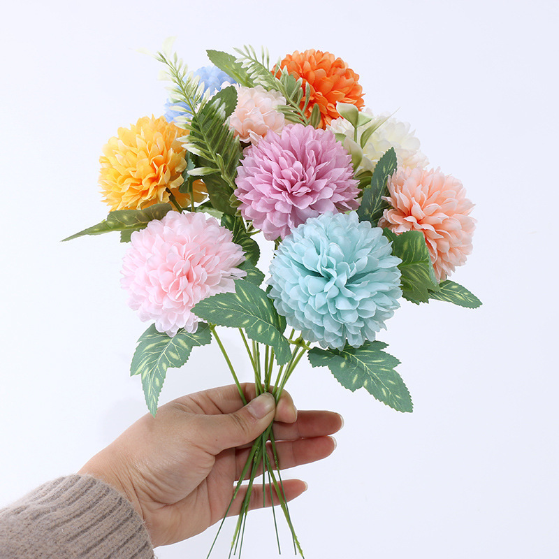 AL-5642 ZUOYI 29CM Cheap Factory Artificial Silk Cloth Single Stem Dandelion Flower For Vase Arrangement