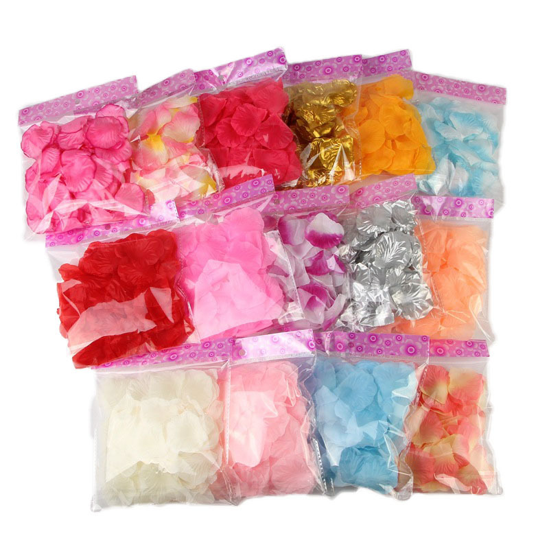 Hot Sale 100 Lose Artificial Real Touch Rose Petals 38 Colors Silk Cloth Wedding Artificial Rose Petals Decor