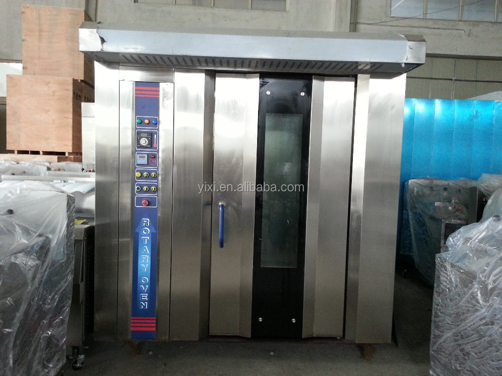 2021 stainless steel gas driven rotary oven /bakery oven/bakery equipment 32 trays electric rotating rack baking oven