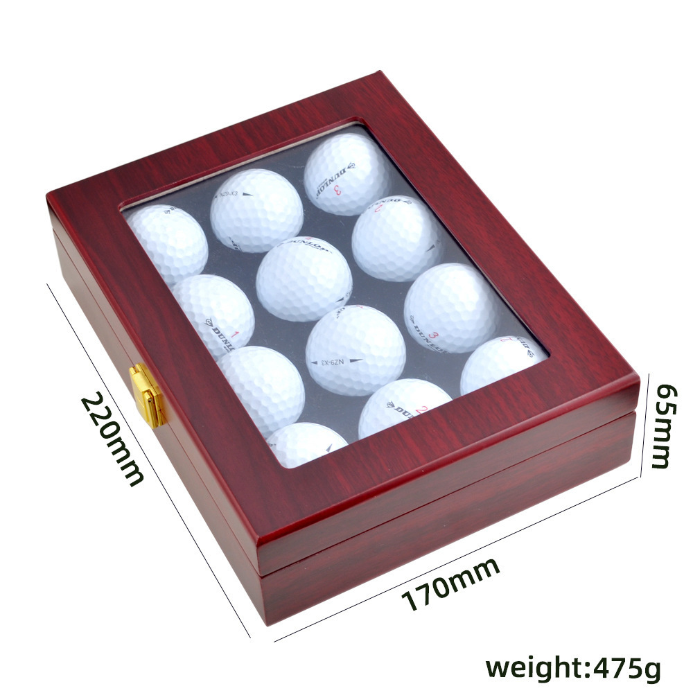 12 Golf Ball Display Case Set Wooden Golf Ball Box for Golf Enthusiast Collectibles Balls