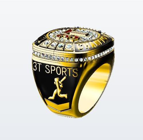 Low Moq Wholesale Enamel Sports Ring For Adults Custom Logo Ring