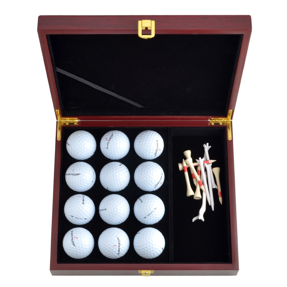 12 Golf Ball Display Case Set Wooden Golf Ball Box for Golf Enthusiast Collectibles Balls