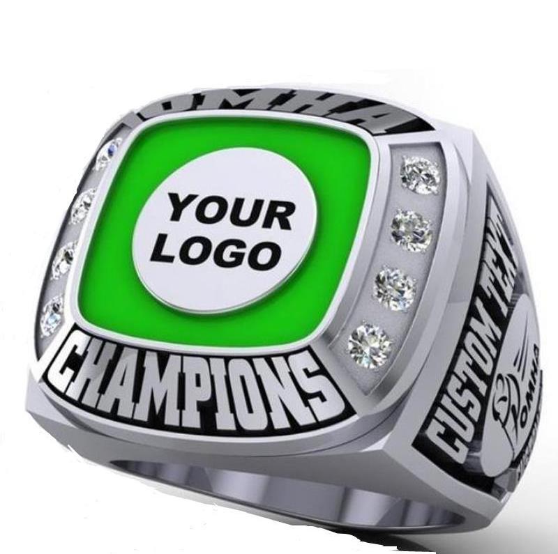 Low Moq Wholesale Enamel Sports Ring For Adults Custom Logo Ring