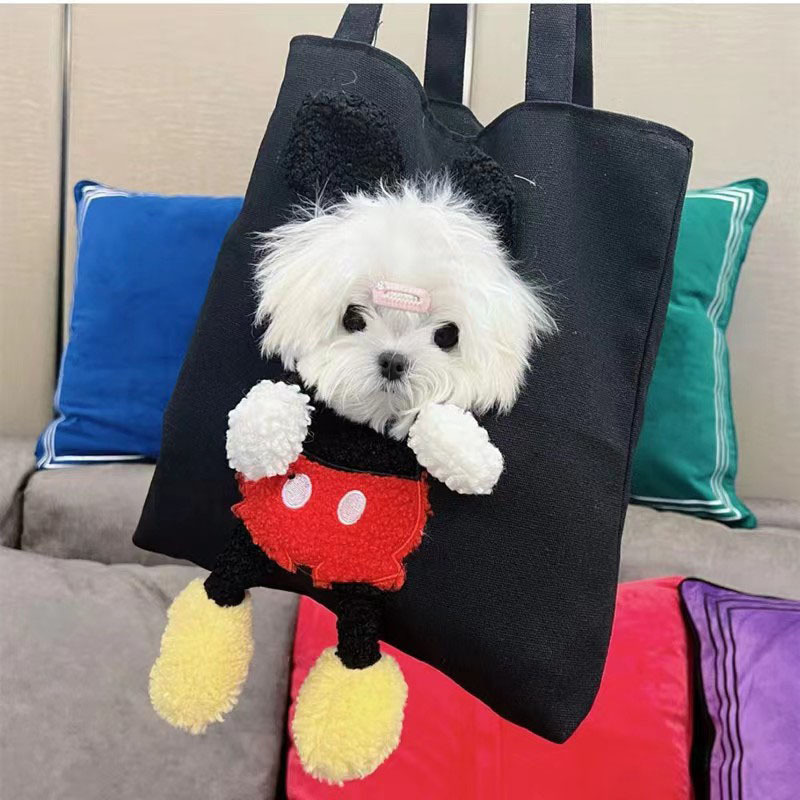 Wholesale Dog Carrier Bag Carrier For Dogs Backpack Outdoor Handbag for Cat Pouch Shoulder Bag Canvas Pet Travel  Tote Pouch