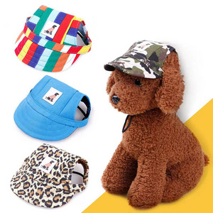 Pet Dog Caps Small Puppy Pets Summer Print Cap Dog Baseball Visor Hat Outdoor Accessories Sun Bonnet Cap  dog hat wholesale