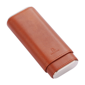 Cigar Leather Case Cigar Moisturizing Leather Case Three-Pack Cigar Carrying Case