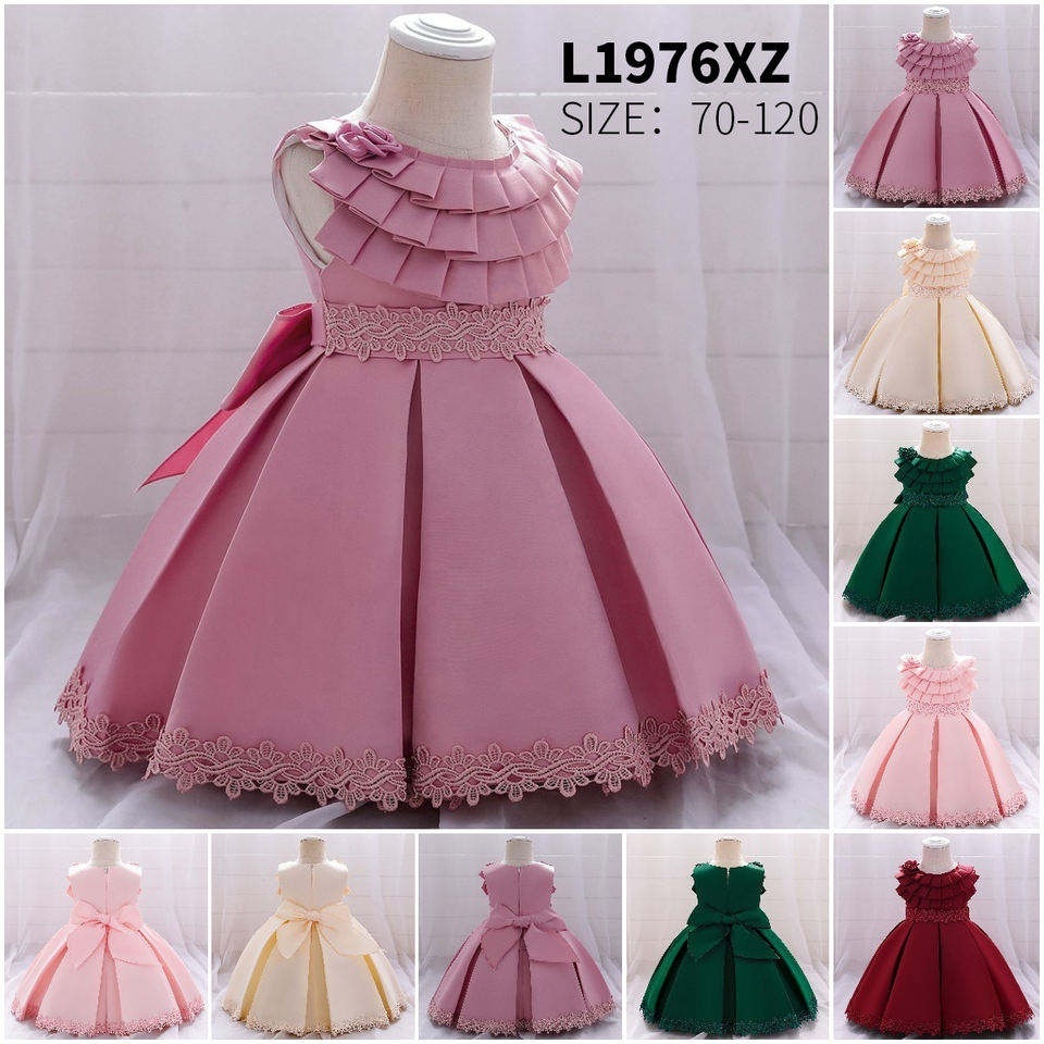 Children Clothing Little Baby Flower Costume Princess Girl Party Dresses 3 to 5 Years Summer Casual Ball Gown Guangdong Chiffon