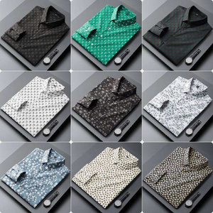 OEM luxury high quality vintage oversized moisture wicking polyester spandex quick dry slim fit men's long sleeve shirt