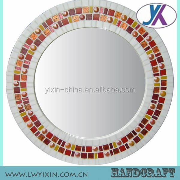 Home decorative glass tile mosaic antique round wall mirrors