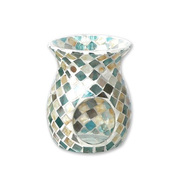 Handmade Artwork Glass Mosaic Craft Essential Oil Burner Tea light Holder Scented Candle Soy Wax Melt Warmer Aromatherapy