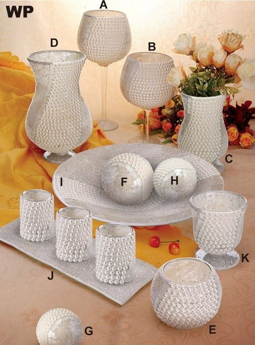 Grand Home Decoration Crackle Mosaic Glass Flower Vase with Stone