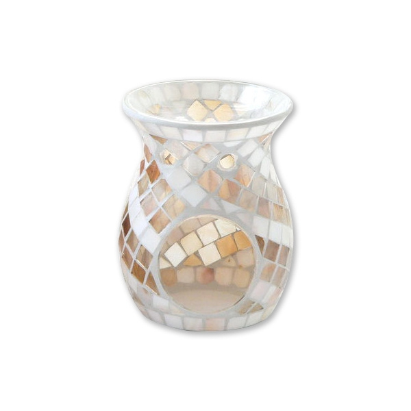 Handmade Artwork Glass Mosaic Craft Essential Oil Burner Tea light Holder Scented Candle Soy Wax Melt Warmer Aromatherapy