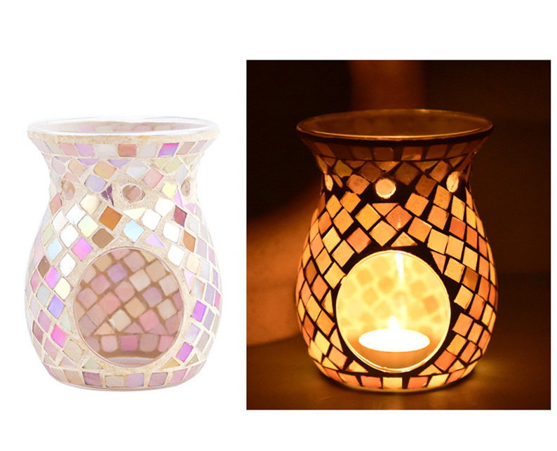 YIXIN wholesale decorative mosaic incense burner Arabic Mosaic Wax Melt Burner for home Decoration