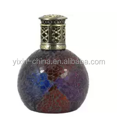 Luxury Glass Mosaic Firefly Refillable Liquid Bliss Petite Glass Oil Lamp Candle