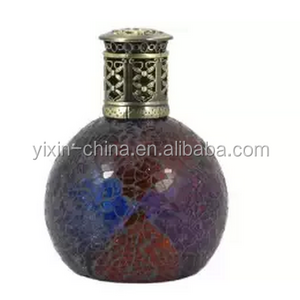 Luxury Glass Mosaic Firefly Refillable Liquid Bliss Petite Glass Oil Lamp Candle