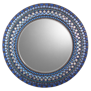 Home decorative glass tile mosaic antique round wall mirrors