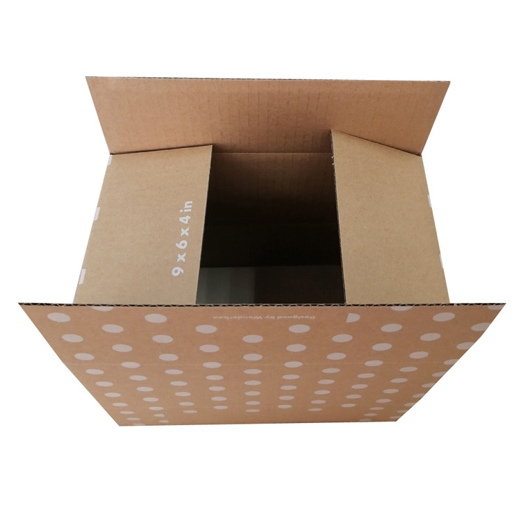 Kraft standard brown box perforate cardboard size corrugated grape paper box 4 with lid