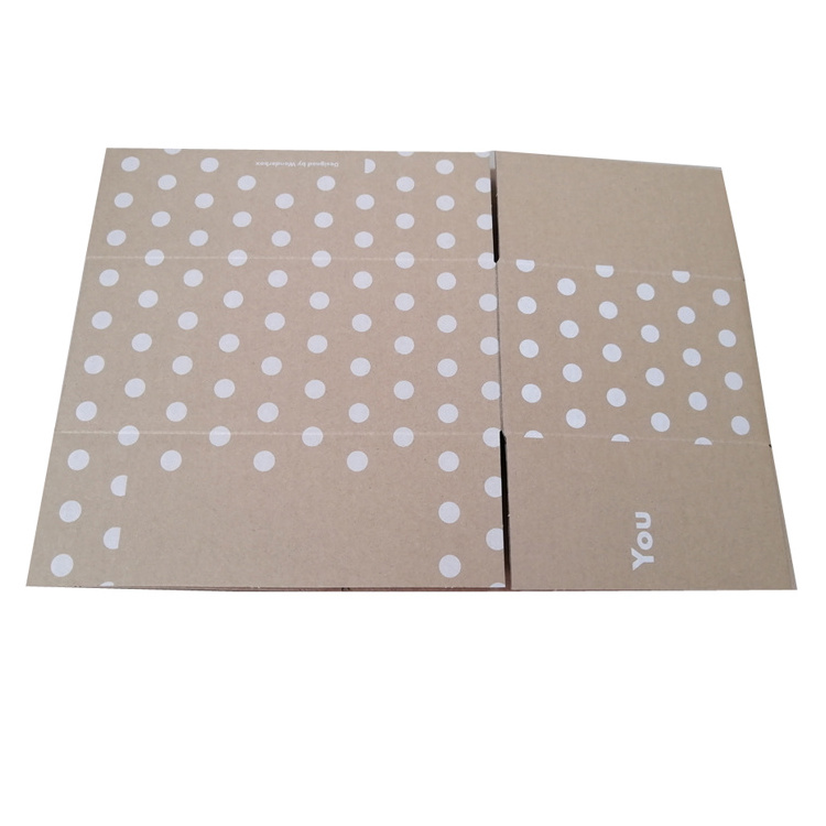 Kraft standard brown box perforate cardboard size corrugated grape paper box 4 with lid