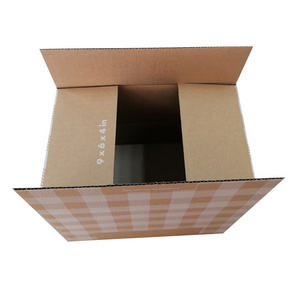 Eco-friendly Foldable Kraft 3 Ply B Flute Corrugated Shipping Carton Box