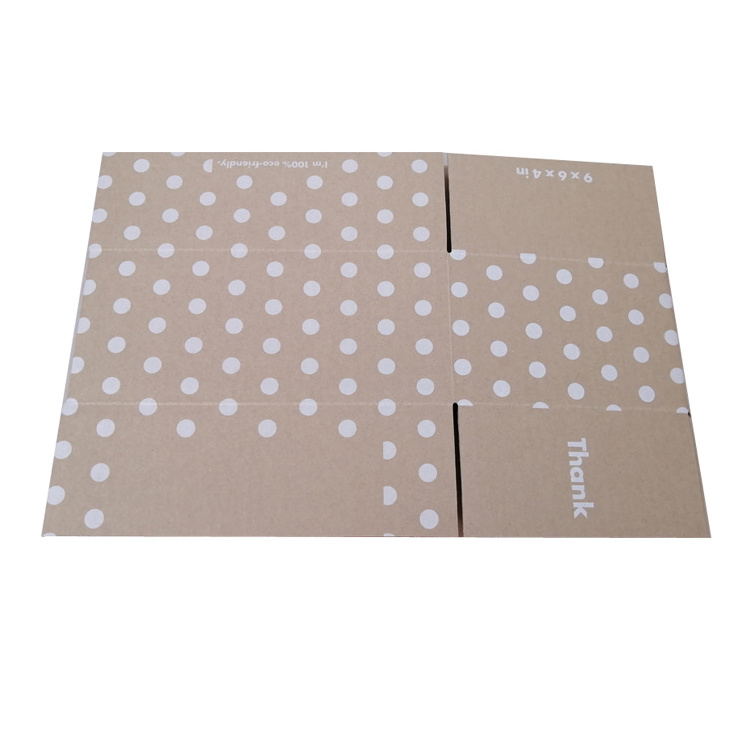 Eco-friendly Foldable Kraft 3 Ply B Flute Corrugated Shipping Carton Box