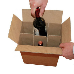 Dimension of 4 / 6 / 12 pack beer wine bottle packaging carton boxWine packing box