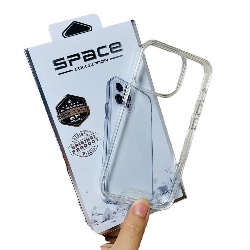 High Quality TUP PC Plating Button Cover for Iphone 13 Pro Max,for Iphone 14 Pro Max Case Space Clear Phone Case